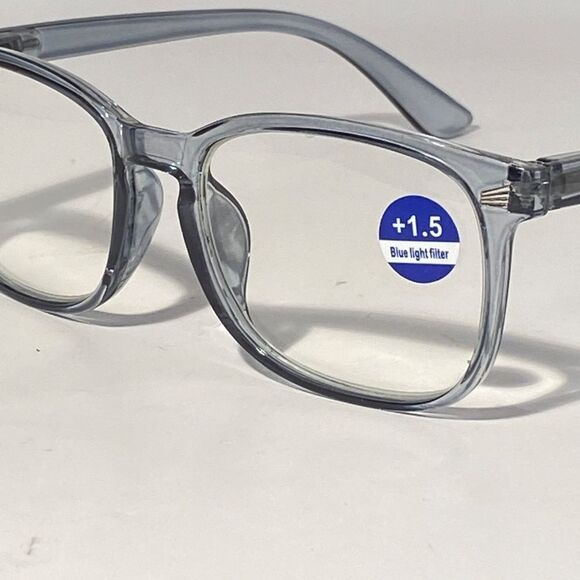 1508 Colette 1.5 Grey Reading Glasses Soft Butterfly Readers NWT - Picture 8 of 9